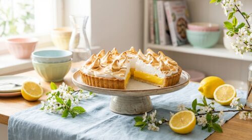 Jarní citronový koláč s křupavou pusinkou, co probudí vaše chutě