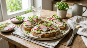 Mé rychlé jarní sendviče s ředkvičkami zvládne každý všední den