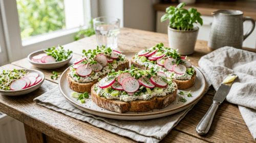 Mé rychlé jarní sendviče s ředkvičkami zvládne každý všední den