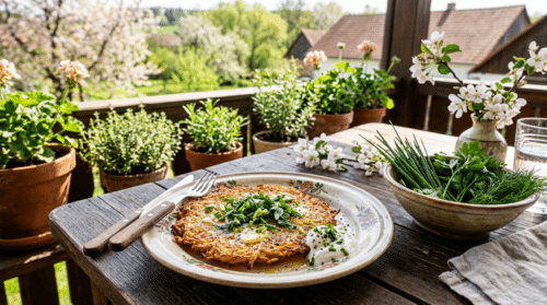 Moje první bramborák s čerstvými jarními bylinkami mě překvapil