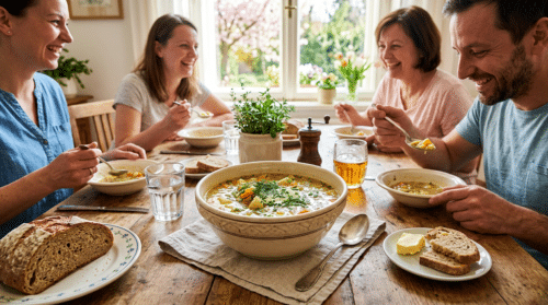 Tuň tuto voňavou polévku na jaře, všichni si přidali